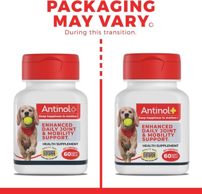 Plus, Mobility, Hip, and Joint Supplement for Dogs, Green-Lipped Mussels and Krill Oil - Dog Joint Supplement, Better and Faster Than Glucosamine and Chondroitin, 180 Soft Gels
