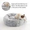 WESTERN HOME WH Calming Dog Bed & Cat Bed, Anti-Anxiety Donut Dog Cuddler Bed, Warming Cozy Soft Dog Round Bed, Fluffy Faux Fur Plush Dog Cat Cushion Bed for Small Medium Dogs and Cats - Image 3