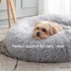 WESTERN HOME WH Calming Dog Bed & Cat Bed, Anti-Anxiety Donut Dog Cuddler Bed, Warming Cozy Soft Dog Round Bed, Fluffy Faux Fur Plush Dog Cat Cushion Bed for Small Medium Dogs and Cats - Image 5