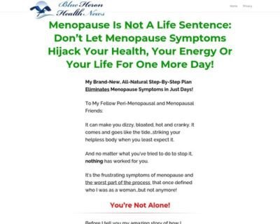 The Menopause Solution cb | Blue Heron Health News The Menopause Solution cb | Blue Heron Health News