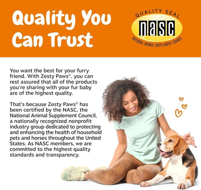 Zesty Paws Senior Dog Multivitamin Treats - Glucosamine for Dogs + Digestive Enzymes & Probiotics - Grain Free Dog Vitamins for Skin & Coat + Immune Health - Beef - Advanced - 90ct