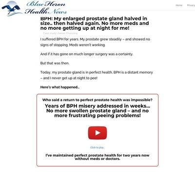 The Prostate Protocol vsl cb | Blue Heron Health News