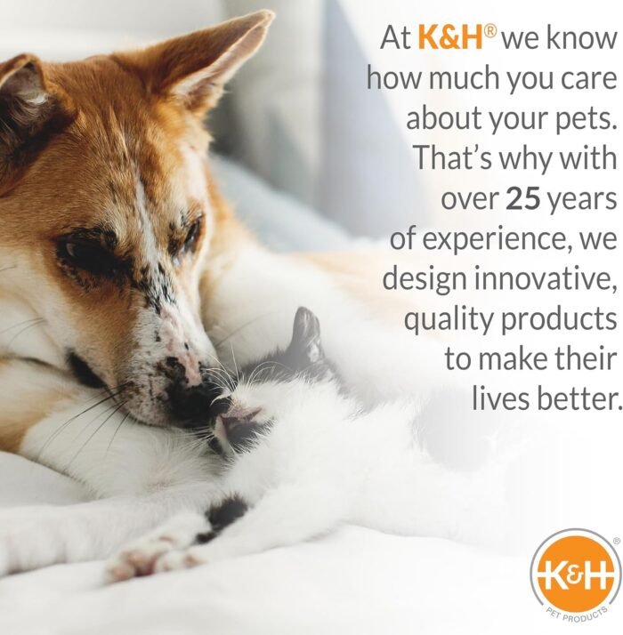 K&H Pet Products Pet Bed Warmer, Turn Any Pet Bed Into a Heated Cat or Dog Bed, Waterproof Indoor Heated Warming Pad Insert, Automatic Temperature, Safety Listed - Extra-Large 26.5 X 16.75in Gray