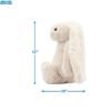 Best Pet Supplies Interactive Bunny Buddy Dog Toy with Crinkle and Squeaky Enrichment for Small and Medium Breed Puppies or Dogs, Cute and Plush - Bunny (Beige) - Image 4
