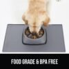 Gorilla Grip 100% Waterproof Raised Edge BPA Free Silicone Pet Feeding Mat, Dog Cat Food Mats Contain Spills Protects Floors, Placemats for Cats and Dogs Water Bowl, Pets Accessories 18.5x11.5 Gray - Image 8