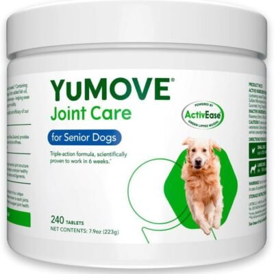 Hip and Joint Supplement for Dogs with Glucosamine, Chondroitin, MSM, Omega 3, Hyaluronic Acid, Green Lipped Mussel, & Fish Oil for Dogs - Joint Support Supplement - Senior Dogs, 240ct Tablets