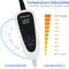 pettycare Pet Heating Pad for Dog Cat, Electric Heating with Steel-Wrapped Cord, 25-Level Timer & 11-Level Temperature Indoor Warming Pads Easy Clean for Puppy Cat Dog S 17.4x14inch - Image 3