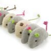 SmartyKat Skitter Critters Value Pack Catnip Cat Toys - Gray/Cream, Set of 10 - Image 2