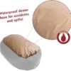 Majestic Pet 40 Inch Suede Calming Dog Bed Washable – Cozy Soft Round Dog Bed with Spine Support for Dogs to Rest their Head - Fluffy Donut Dog Bed 40x29x9 (Inch) - Round Pet Bed Large – Stone - Image 5