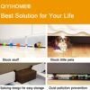 Toy Blocker, Extra Tall Size Gap Bumper for Under Bed, Stop Pets Toys Going Under Bed or Sofa Couch, Easy to Install, 11.8" Height 83" Length,Black