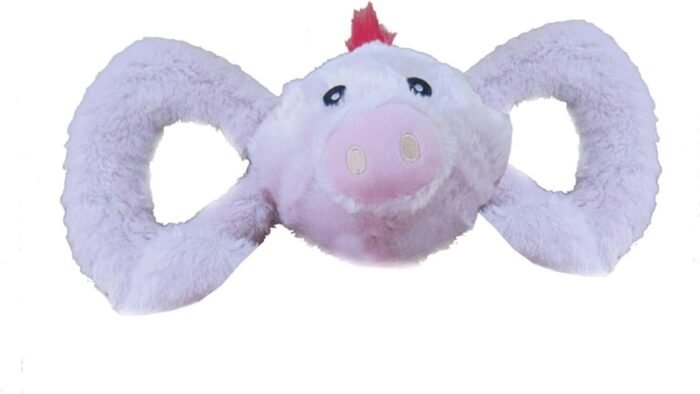 Jolly Pets Jolly Tug-a-Mal Cow Tug/Squeak Toy, Small