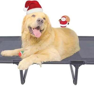 SUDDUS Elevated Dog Bed Waterproof Outdoor, Portable Raised Dog Bed, Dog Bed Off the Floor, Dog Bed Easy Clean Indoor or Outdoor Use, X-Large, Grey
