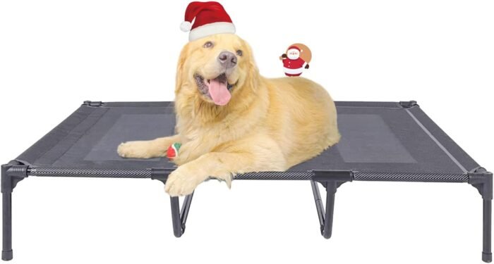 SUDDUS Elevated Dog Bed Waterproof Outdoor, Portable Raised Dog Bed, Dog Bed Off the Floor, Dog Bed Easy Clean Indoor or Outdoor Use, X-Large, Grey