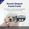 [PETHROOM] Professional Eye Comb for Pets | Stainless Steel Tear Stain Remover for Cats & Dogs | Gentle Round-Head Grooming Tool | Compact & Portable for Eye Gunk Removal