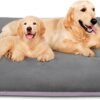 Magic Dog Super Soft Extra Large Dog Bed, 47 Inches Orthopedic Foam Dog Beds for XL Dogs, Jumbo Pet Bed with Anti Slip Bottom, Dog Sleeping Mattress with Removable and Washable Cover, Grey