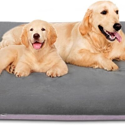 Magic Dog Super Soft Extra Large Dog Bed, 47 Inches Orthopedic Foam Dog Beds for XL Dogs, Jumbo Pet Bed with Anti Slip Bottom, Dog Sleeping Mattress with Removable and Washable Cover, Grey