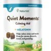 NaturVet Quiet Moments Calming Aid Dog Supplement – Helps Promote Relaxation, Reduce Stress, Storm Anxiety, Fireworks, Motion Sickness for Dogs – Tasty Pet Soft Chews with Melatonin – 70 Ct.