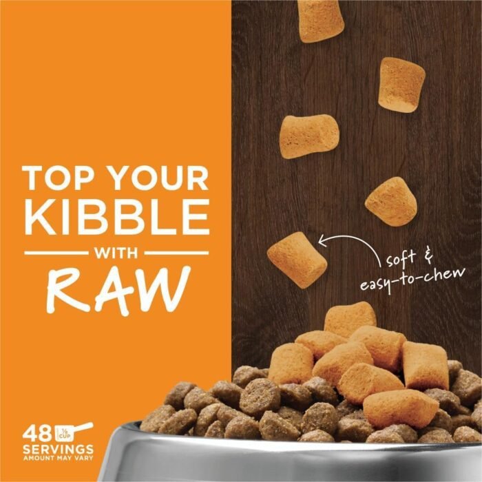 Instinct Raw Boost Mixers Freeze Dried Dog Food Toppers For Dry Food, Grain Free Dog Food Toppers with Chicken For Dogs - Gut Health, 12.5 oz