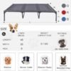 SUDDUS Elevated Dog Bed Waterproof Outdoor, Portable Raised Dog Bed, Dog Bed Off the Floor, Dog Bed Easy Clean Indoor or Outdoor Use, X-Large, Grey - Image 5