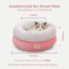 Cat Bed for Indoor Cats,Round Cat Bed for Small Pets,Washable Pet Bed with Non-Skid Bottom,Pet Bed for Puppy and Kitty,19 Inches,Pink - Image 5