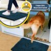 Muddy Mat® Shown on TV–Super Absorbent Microfiber Dog Door Mat for Muddy Paws, Non-Slip Washable Pet Rug, Quick Dry Chenille Entryway Carpet, Machine Washable Indoor Outdoor mat–Atlantic Blue 35"x24" - Image 6