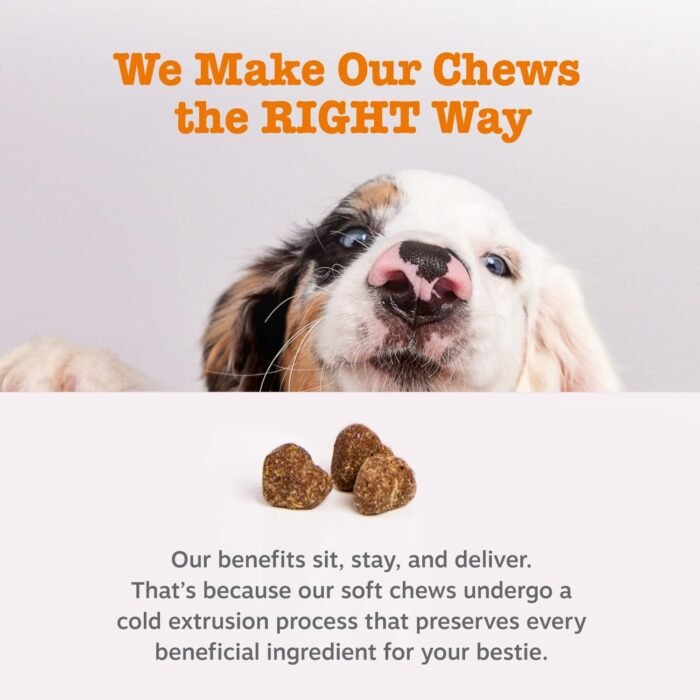 Zesty Paws Probiotics for Dogs - Digestive Enzymes for Gut Flora, Digestive Health, Diarrhea & Bowel Support - Clinically Studied DE111 - Dog Supplement Soft Chew for Pet Immune System - Chicken