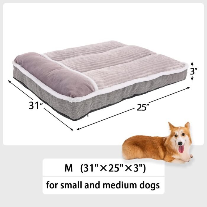 Dog Bed for Small Dogs, Dog Mattress with Pillow for Crate Kennel, Sofa Dog Bed, Super Soft pet Bed for Medium, Small Dogs Breeds,pet Bed Puppy Bed,beds & Furniture