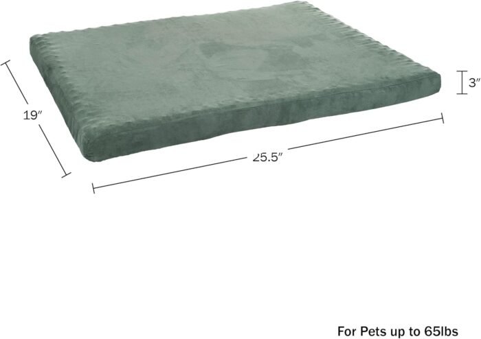 Water-Resistant Dog Bed - Orthopedic Dog Bed with Removable Washable Cover, Non-Slip Bottom, and Egg Crate Style Foam - 25.5in Small Pet Bed - Puppy Essentials by PETMAKER (Green)