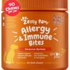 Zesty Paws Dog Allergy Relief- Dog Itching Skin Relief- Dog Probiotics for Itchy Skin and Itchy Ears- Dog Allergy Paw Relief- Dog Allergy Chews- Dog Itch Relief - Dog Skin Allergy Relief - PB - 90ct