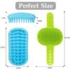 2PCS Dog Bath Brush Set | Adjustable Handle Dog Scrubber for Shampooing, Deshedding & Massaging, Suitable for Pets (Green Blue) - Image 6
