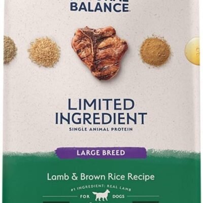 Natural Balance Limited Ingredient Large Breed Adult Dry Dog Food with Healthy Grains, Lamb & Brown Rice Recipe, 26 Pound (Pack of 1)