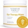 Veterinary Formula Clinical Care Ear Therapy Wipes, 100ct – Cat and Dog Ear Cleaner – Help Relieve Itchy Ears Quickly & Effectively Remove Dirt, Debris, and Foul Odor