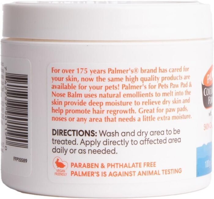 Palmer's for Pets Cocoa Butter Fragrance Free Paw Pad & Nose Balm for Dogs - Dog Skin Soother Balm, Dog Paw Balm for Dry Skin & Pads - Palmer's Cocoa Butter Formula with Vitamin E for Pets