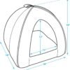 Pet Tent-Soft Bed for Dog and Cat by Best Pet Supplies - Brown Linen, 19" x 19" x H:19" - Image 6