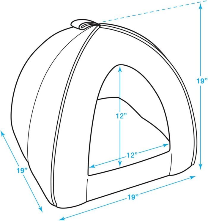 Pet Tent-Soft Bed for Dog and Cat by Best Pet Supplies - Brown Linen, 19" x 19" x H:19"