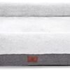 Orthopedic Dog Bed for Large Dogs, Bolster Sides Dog Sofa Bed with Removable Washable Cover & Non-Skid Bottom, Soft Pet Bed with Egg Foam Dog Couch for Sleeping, 36 x 23 Inch, Gray