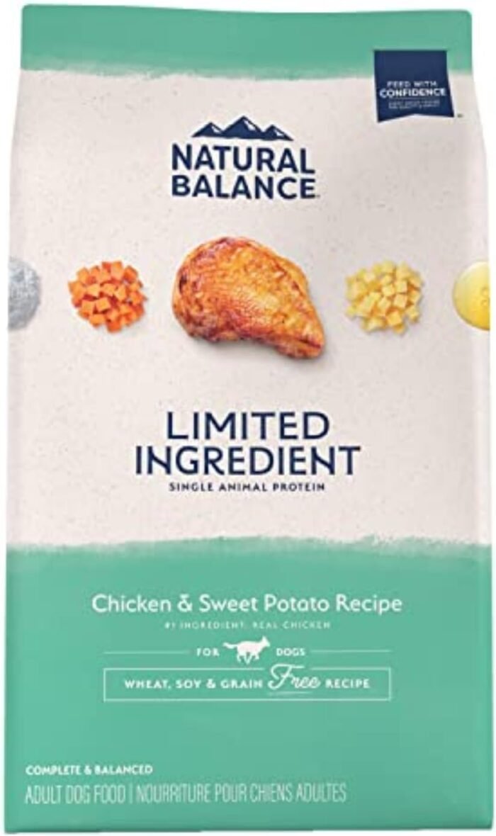 Natural Balance Limited Ingredient Adult Grain-Free Dry Dog Food, Chicken & Sweet Potato Recipe, 4 Pound (Pack of 1)