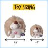 Pet Qwerks Plush Interactive Dog Toys - Chattering Hedgehog - 4.5 in, All Breed Sizes - Image 3