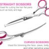 5 in1 Dog Grooming Scissors Kit, Professional Dog Scissors for Grooming with Safety Round Tips, Titanium Coated Grooming Shears for Dogs Cat Pet At Home - Image 3