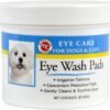 Miracle Care Eye Wash Pads - 90 count; Eye Care for Dogs and Cats, Soft Pet Wipes for Gently Cleaning Eyes, Sterile Cat and Dog Wipes Formulated to Remove Eye Debris