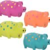 Multipet's 9-Inch Latex Polka Dot Globlet Pig Dog Toy, Assorted Colors