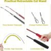 Interactive Cat Toys - Retractable Wand Toy and Feather Toys Refills for Indoor Cats to Chase and Exercise - Image 4