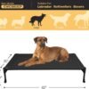 Veehoo Cooling Elevated Dog Bed, Portable Raised Pet Cot with Washable & Breathable Mesh, No-Slip Feet Durable Dog Cots Bed for Indoor & Outdoor Use, Large, CWC1803-L Black - Image 6