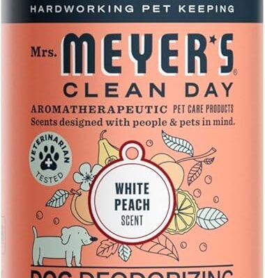 MRS. MEYER'S CLEAN DAY Dog Deodorizing Spray, White Peach Scent, 8oz
