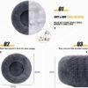Dog Bed Calming Dog Beds for Small Medium Large Dogs - Round Donut Washable Puppy Dog Bed, Anti-Slip Faux Fur Fluffy Donut Cuddle Anxiety Cat Pet Bed(28" Dark Grey)