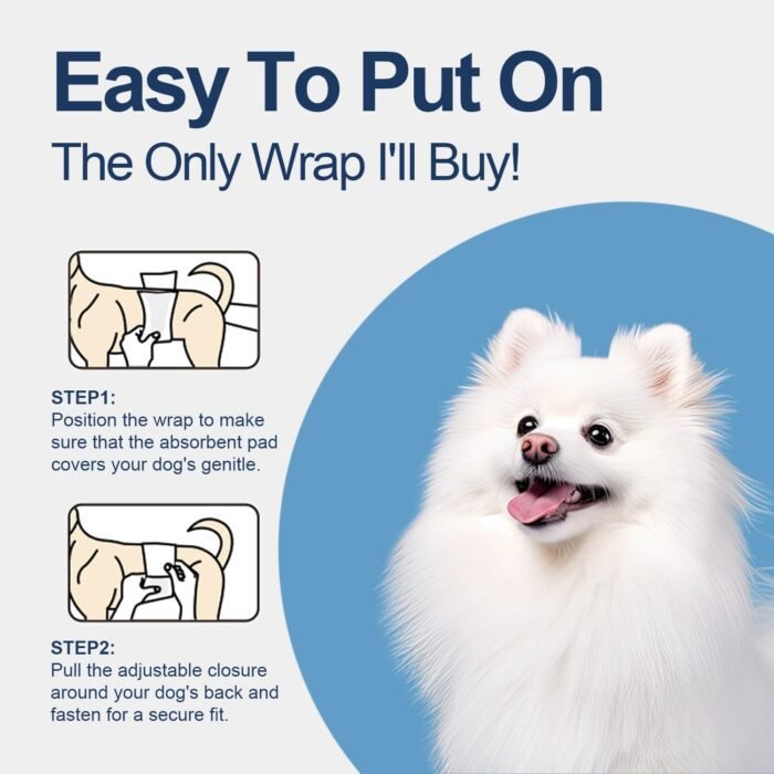 HONEY CARE All-Absorb A27 Male Dog Wrap, 50 Count, Extra Small