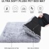 Vonabem Large Dog Bed Crate Pad 36 inch, Washable Pet Crate Beds Large Medium Small Sized Dogs, Deluxe Plush Anti-Slip Dog Mats for Sleeping, Soft Kennel Pad 35 * 23 inch Grey - Image 4