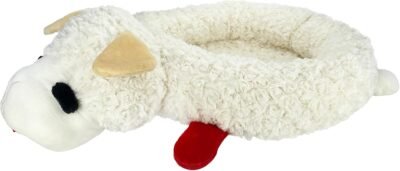 Multipet Lamb Chop Bed for Dogs, White, 27.0" L x 18.5" W x 5.5" Th