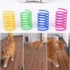 Andiker Cat Spiral Spring, 12 Pc Cat Creative Toy to Kill Time and Keep Fit Interactive Cat Toy Sturdy Heavy Plastic Spring Colorful Springs Cat Toy for Swatting, Biting, Hunting Kitten Toys - Image 4