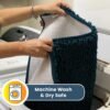 Muddy Mat® Shown on TV–Super Absorbent Microfiber Dog Door Mat for Muddy Paws, Non-Slip Washable Pet Rug, Quick Dry Chenille Entryway Carpet, Machine Washable Indoor Outdoor mat–Atlantic Blue 35"x24" - Image 4